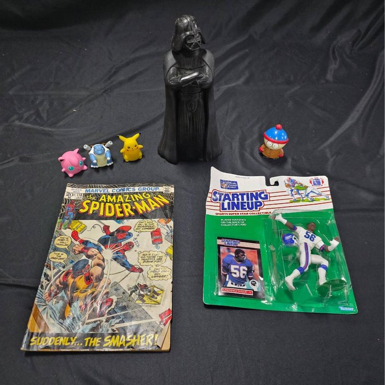 Spider-Man Comic, Pokémon, Star Wars Toys Lot