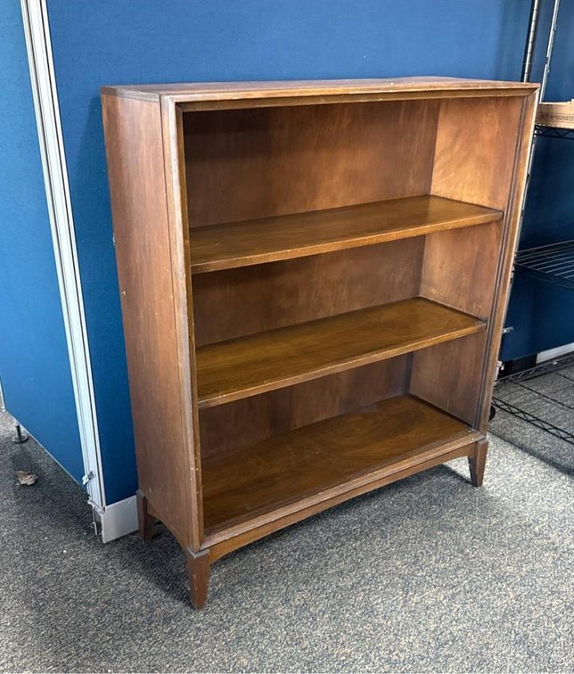 Wooden Bookshelf with Three Shelves