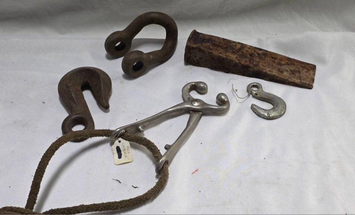 Hooks, Wedge, and Bull Leader with Rope