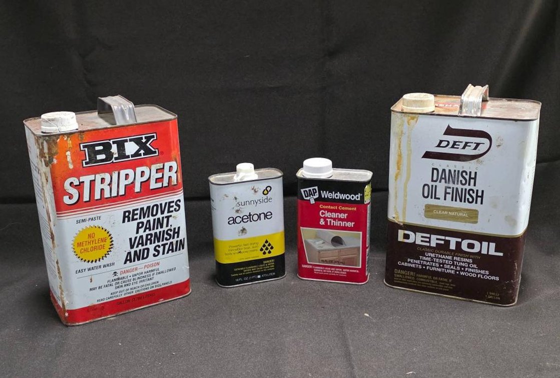 Stripper, Acetone, Cleaner & Thinner, Oil Finish
