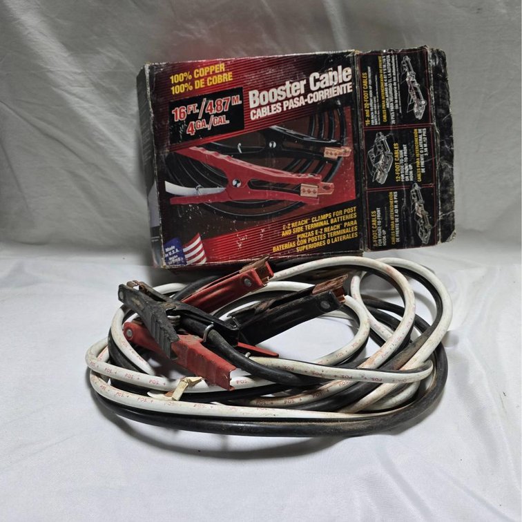 16-Foot Booster Cables with Clamps and Original Box