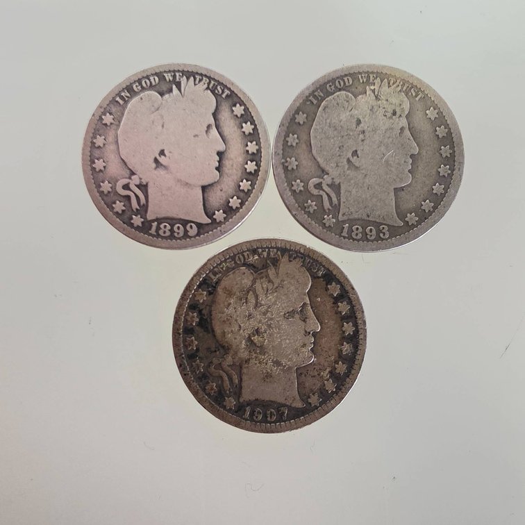 1893, 1899, and 1907 Barber Quarters