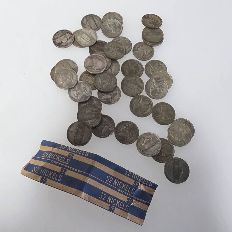 Roll of 40 Silver War Nickels, c1942-1945