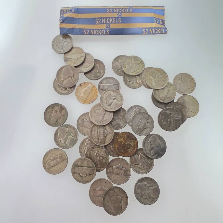40 US Silver War Nickels (1942-1945) 
