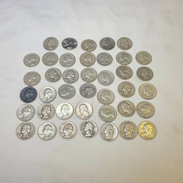 (40) U.S. Silver Quarters, 1964 and Earlier