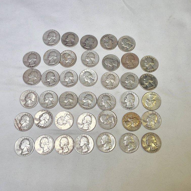 40 Silver Quarters Dated 1964 or Earlier
