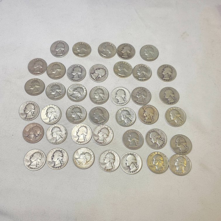 40 Silver Quarters Dated 1964 or Earlier