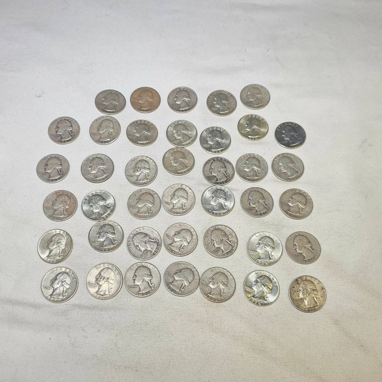 40 Silver Quarters, All Dated 1964 or Earlier