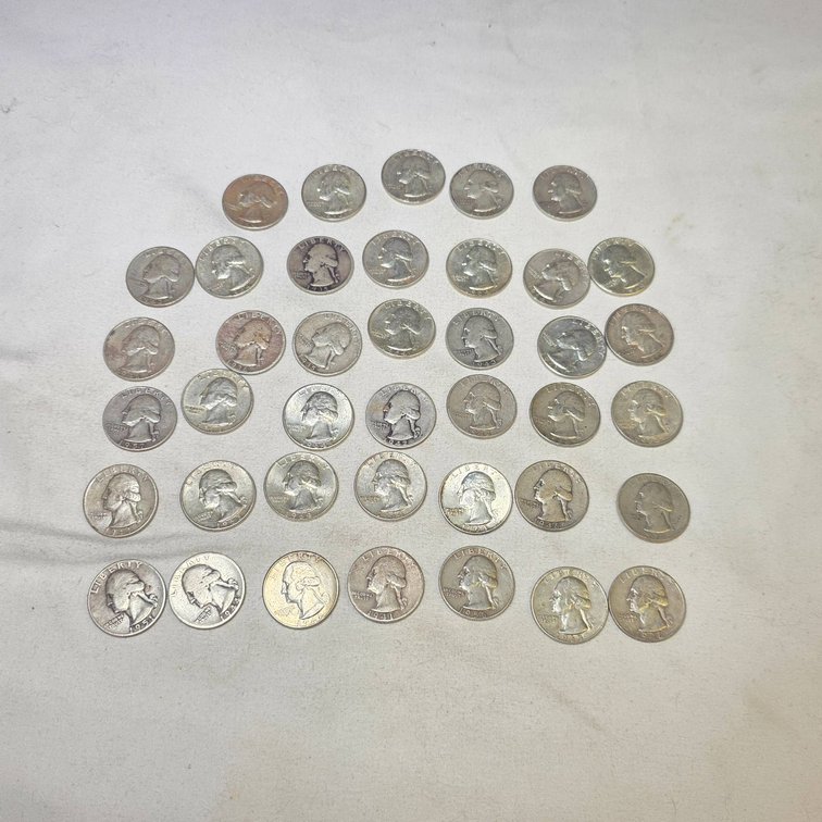 (40) U.S. Silver Quarters, Dated 1964 or Earlier