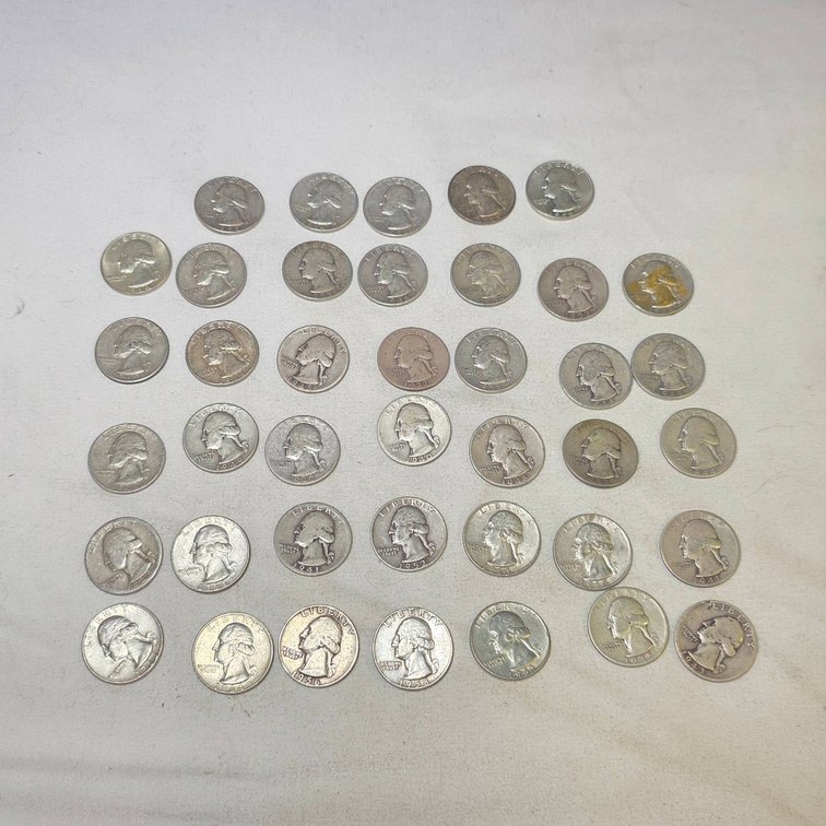 40 U.S. Silver Quarters Dated 1964 or Earlier