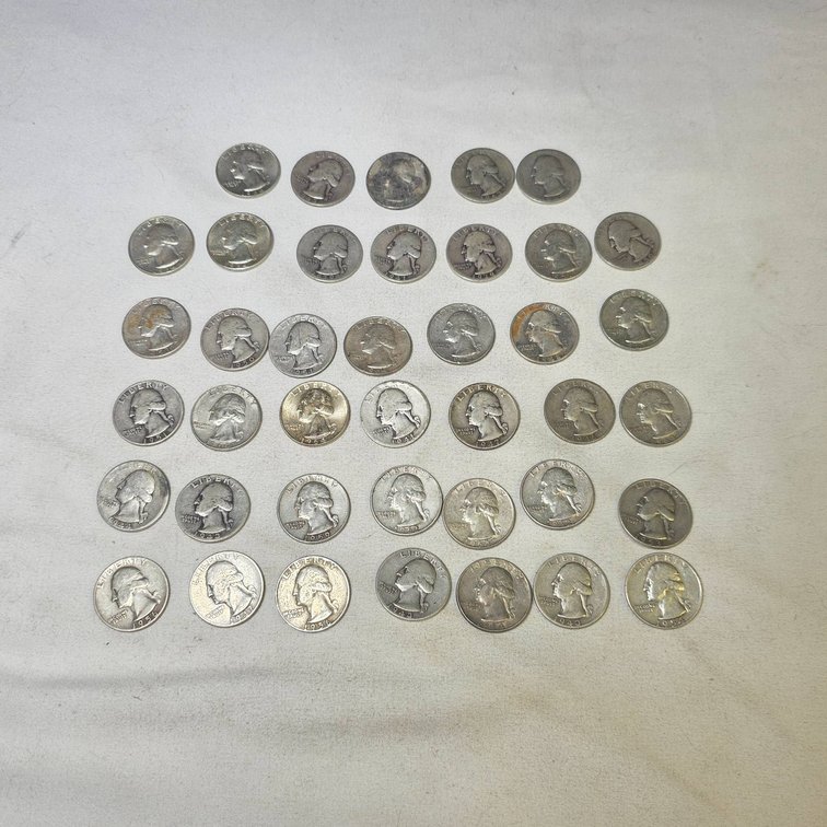 40 Silver Quarters Dated 1964 or Earlier
