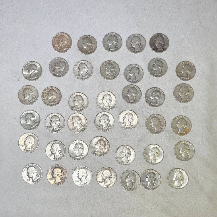 40 Silver Quarters Dated 1964 or Earlier
