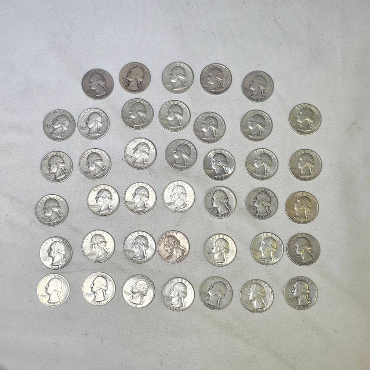 (40) Silver Quarters, 1964 and Earlier