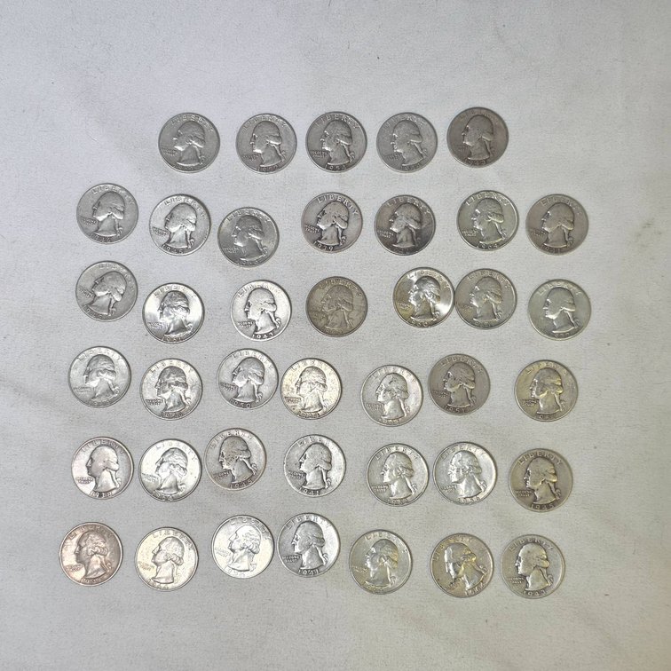 40 U.S. Silver Quarters Dated 1964 or Earlier