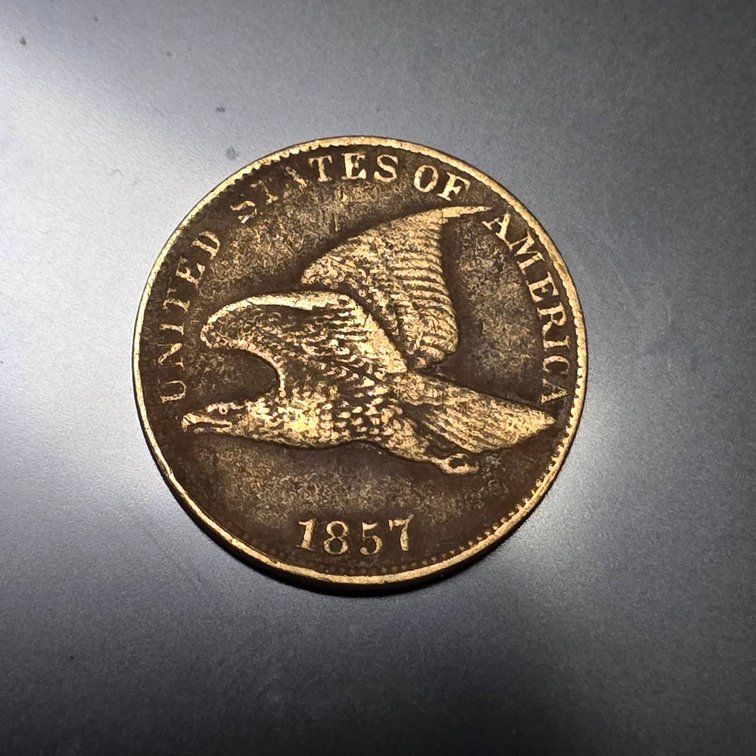1857 Flying Eagle Cent in VF Condition