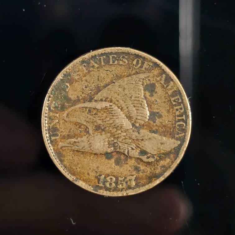 1857 Flying Eagle Cent in F-VF Condition