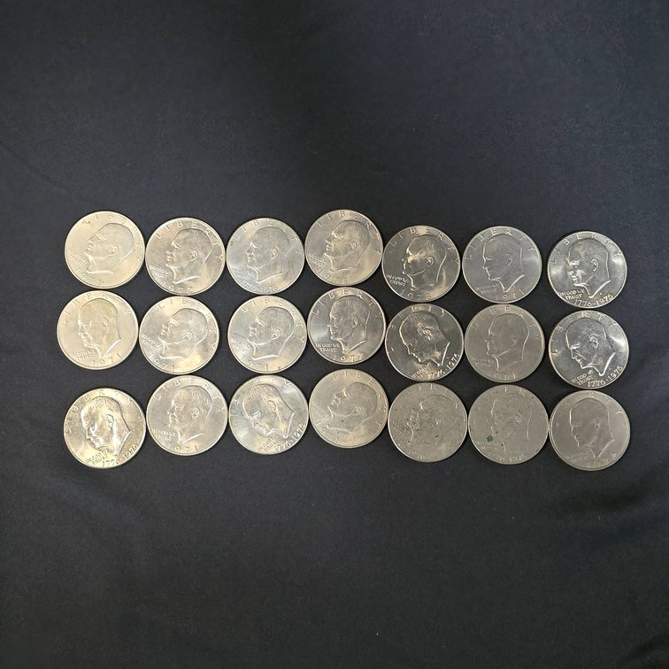 (18) Eisenhower Dollar Coins with Various Years