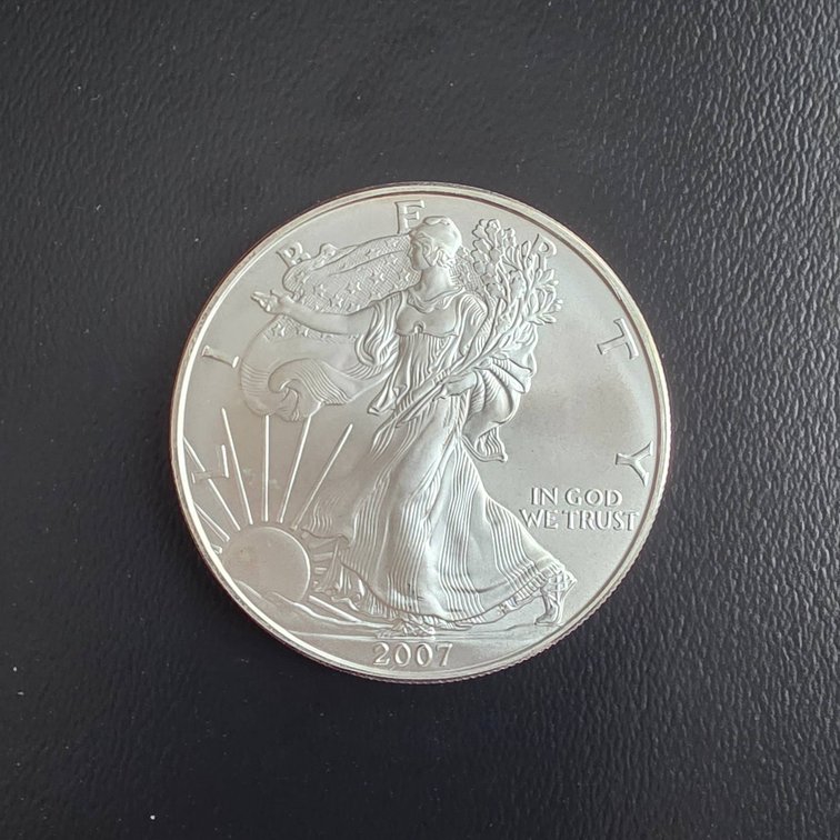 2007 American Eagle 1oz Silver Coin in Brilliant Uncirculated Condition