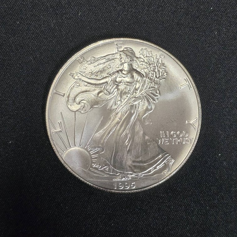 1995 American Eagle Silver Dollar Coin, 1 oz Fine Silver