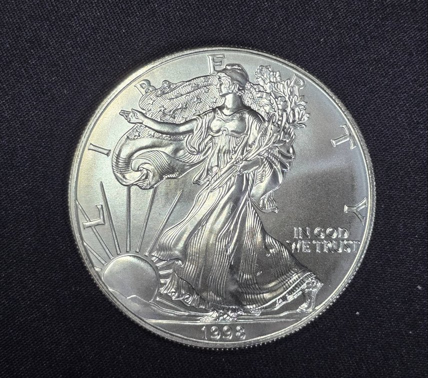 1998 American Eagle 1 Oz Fine Silver One Dollar Coin