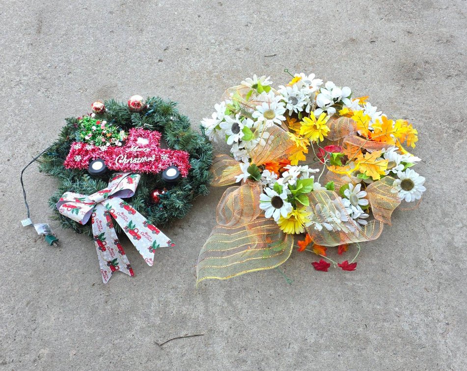 Holiday and Seasonal Wreaths, Including Christmas and Autumn Designs