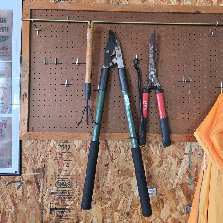4-Piece Garden Tool Set with Lopper, Shears, Cultivator, and Hook Tool