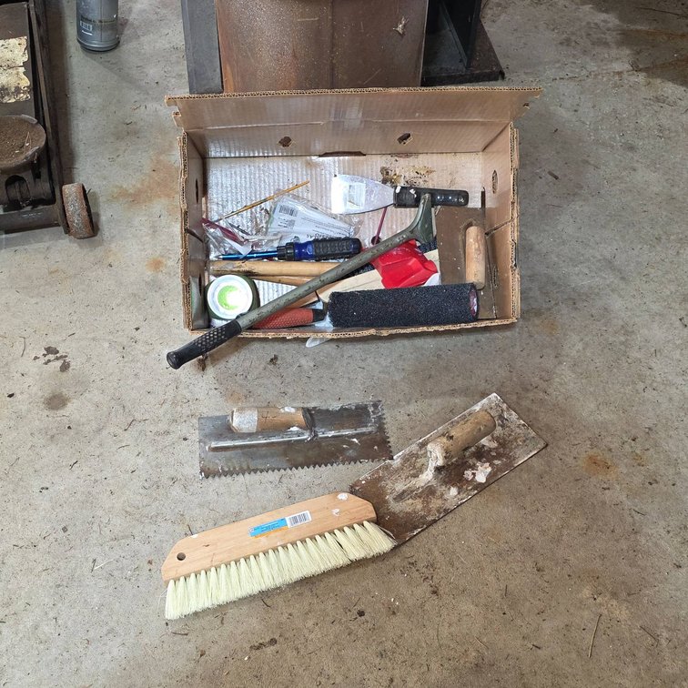 Concrete and Construction Tools, Including Trowels and Brushes
