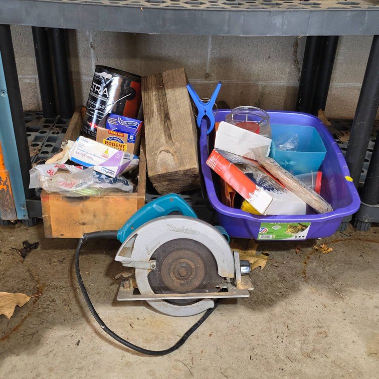 Workshop Value Lot inc. Makita Saw (parts or repair), Fasteners, and More