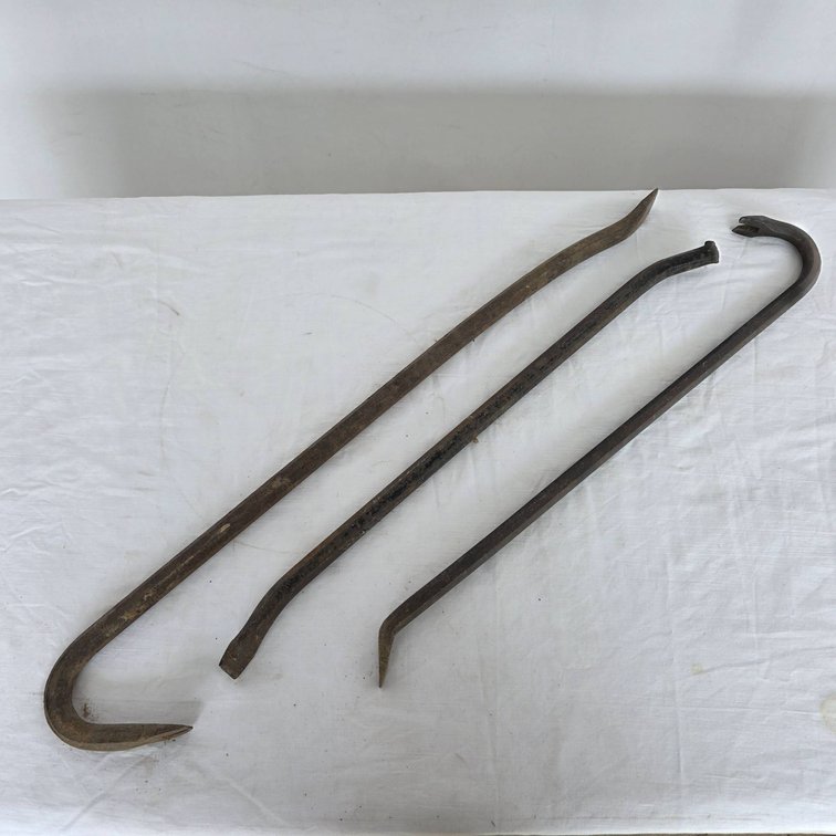 Three Pry Bars with Longest Measuring 29 Inches