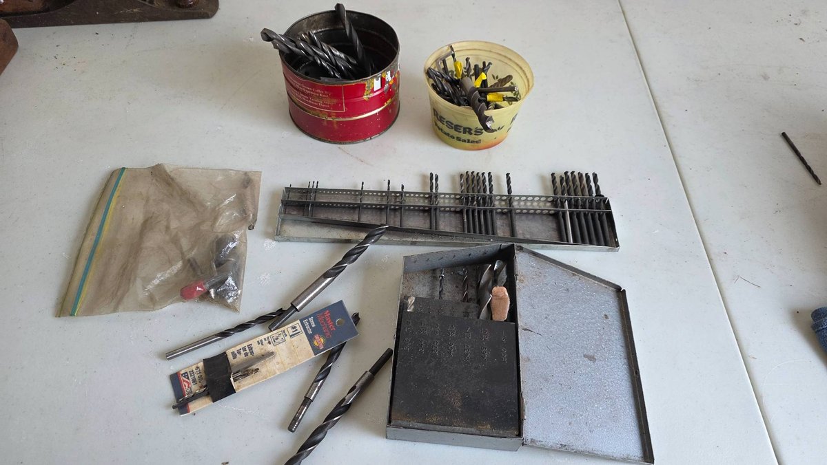 Drill Bits and Accessories in Mixed Storage