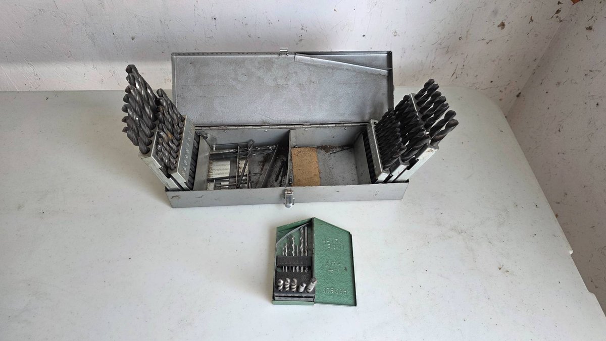 Complete Drill Index Sets in Metal Boxes with Assorted Bits