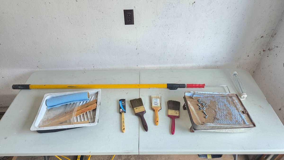 Comprehensive Painting Supplies Set with Brushes, Roller, and Accessories
