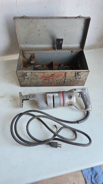 Milwaukee Heavy-Duty Sawzall with Metal Case and Accessories