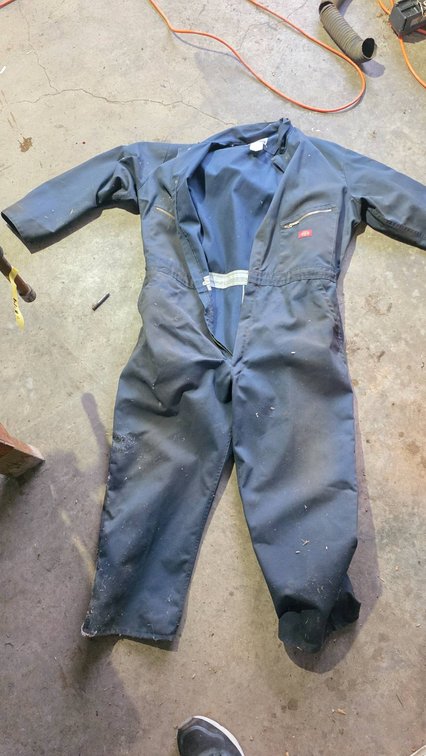 Dickies XL Coveralls with Red Logo Patch and Zip Closure
