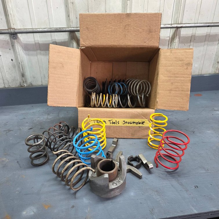 Clutch Tools and Springs for Snowmobile Maintenance and Repair