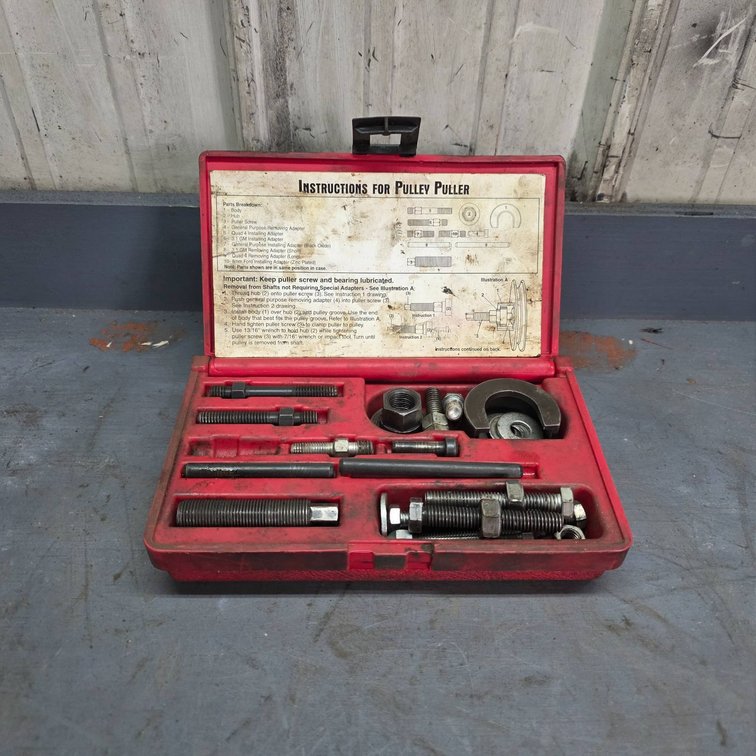 Complete Pulley Puller Tool Kit with Original Case and Instructions