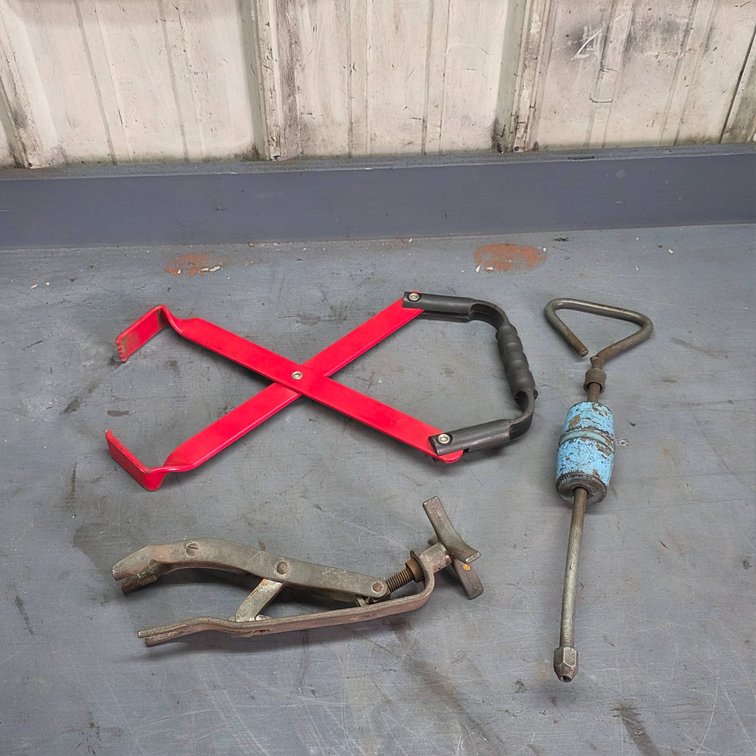 Automotive Tools: Battery Puller, Slide Hammer, and Valve Spring Compressor