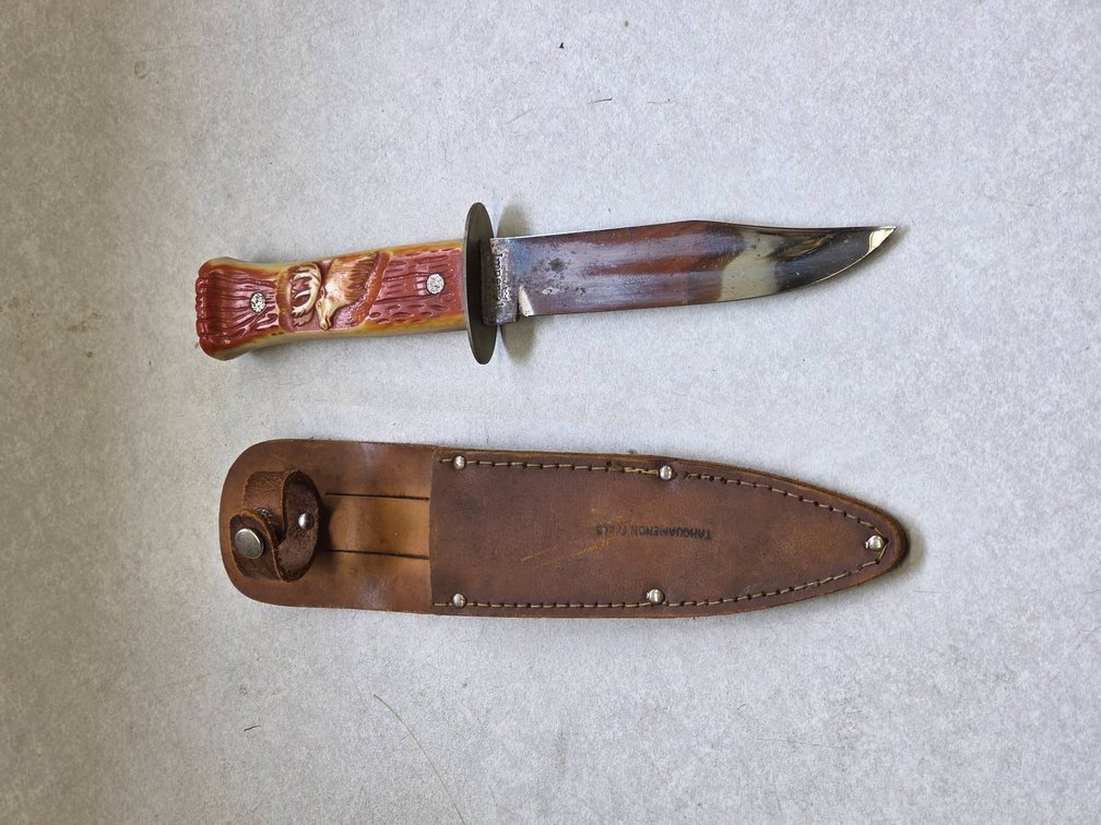 Imperial Fixed Blade Hunting Knife with Original Leather Case