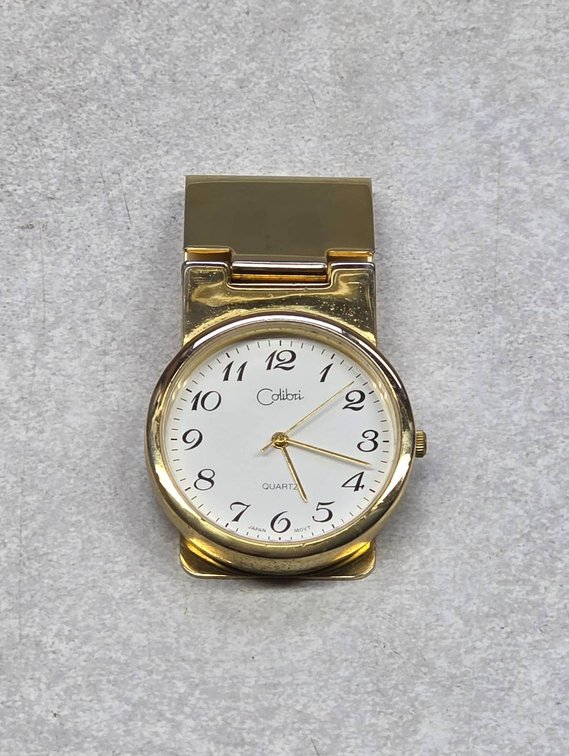 Calabri 24 Carat Gold-Plated Watch Money Clip, 2.5 Inches Long