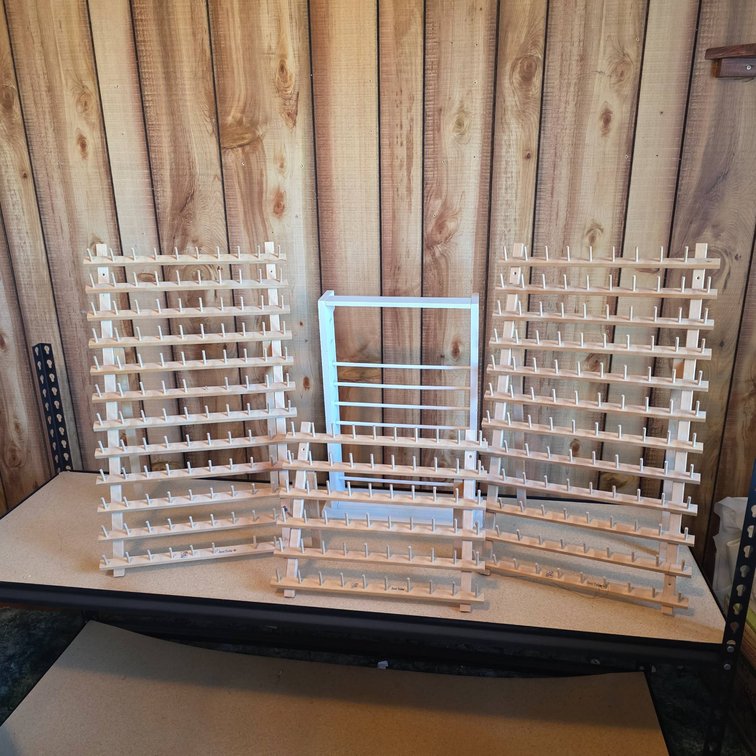 Wooden and Plastic Thread Spool Racks, Including June Tailor Brand