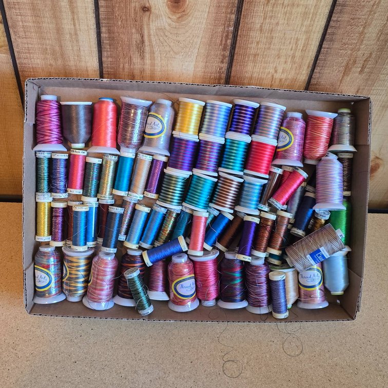 New and Partial Rolls of Embroidery Threads From Various Brands