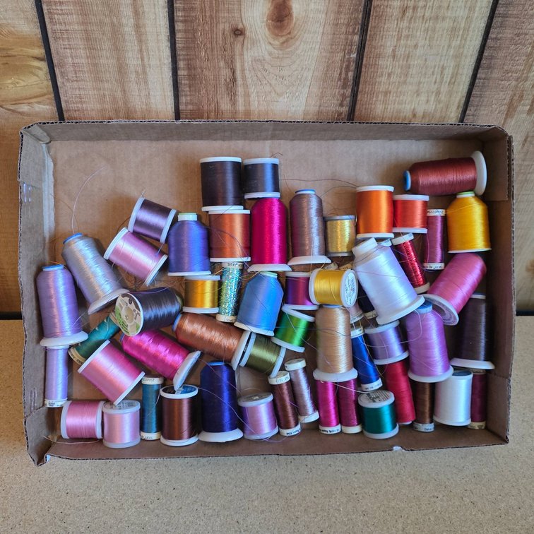 Partial Rolls of Polyester and Rayon Embroidery Threads