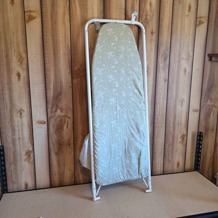 Over-the-Door Ironing Board with Metal Frame and Floral Cover