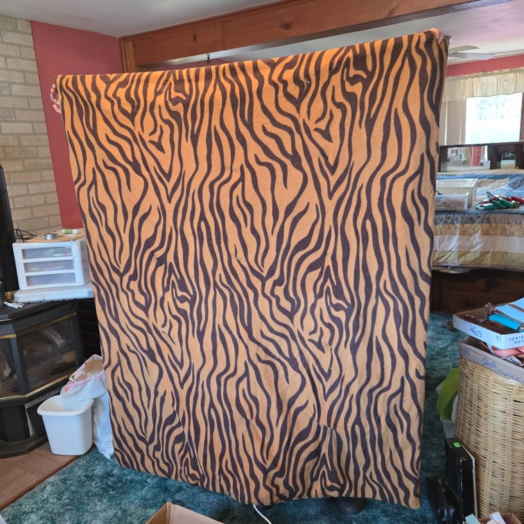 Sunbeam Electric Heated Throw with Zebra Print Design