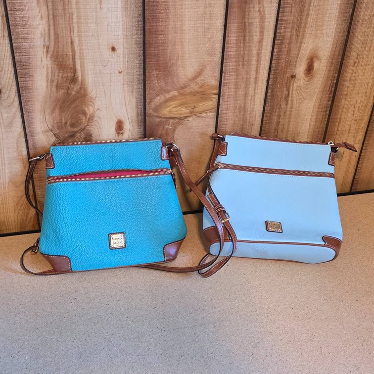 Dooney & Bourke Crossbody Pebble Leather Bags in Blue and Turquoise
