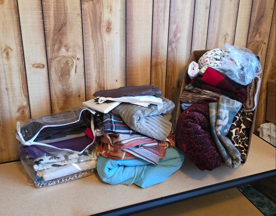 Fabric and Textile Lot Including Patterns and Textures