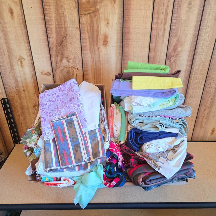 Fabric Remnants and Textile Material Collection