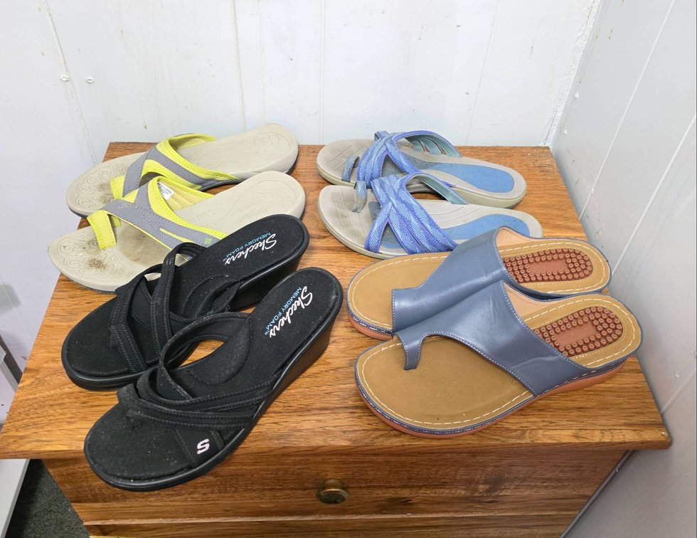 Four Pairs of Women’s Sandals from Columbia, Croft & Barrow, Skechers, and Unbranded