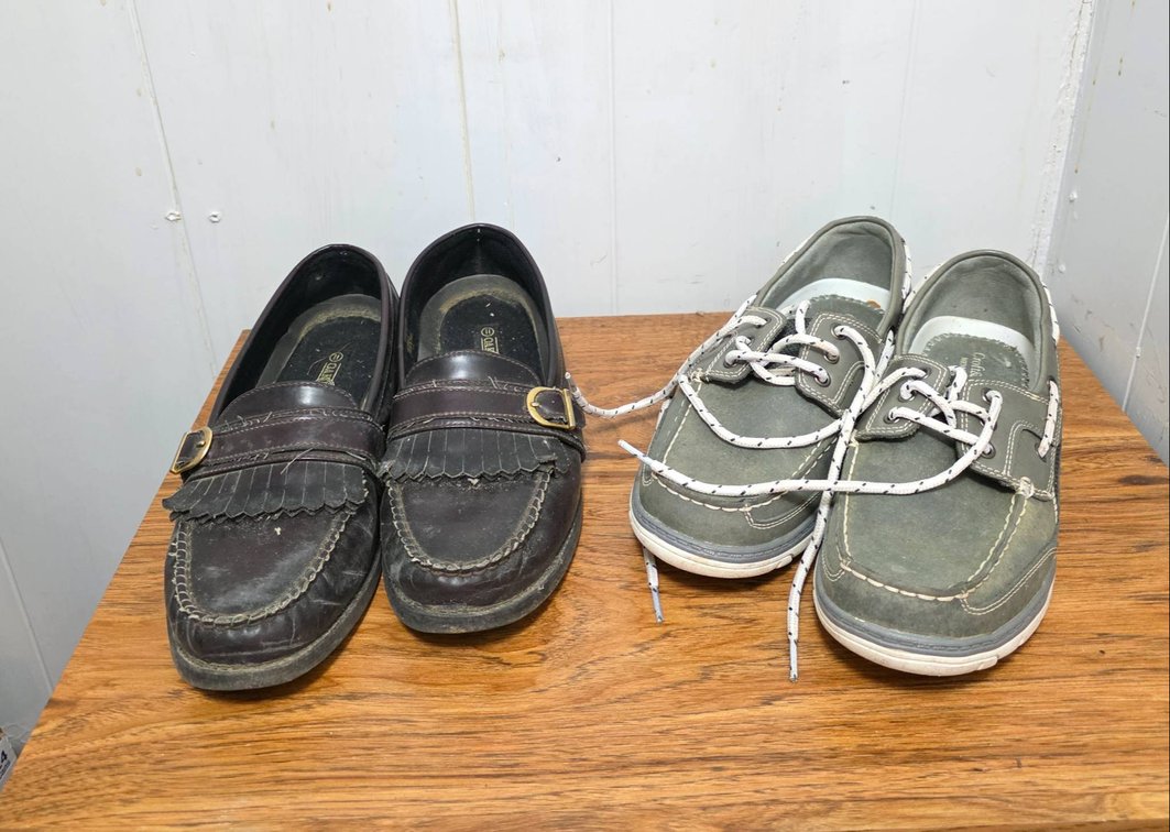 Two Pairs of Shoes: Croft & Barrow Boat Shoes and Oak Harbor Loafers