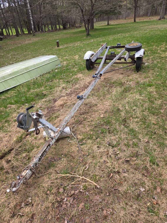 12ft Boat Trailer with Winch and Spare Tire
